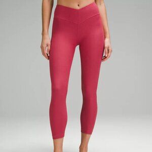 lululemon V-Waist Yoga Tight 25" *Grid Texture Vintage Rose Size 4